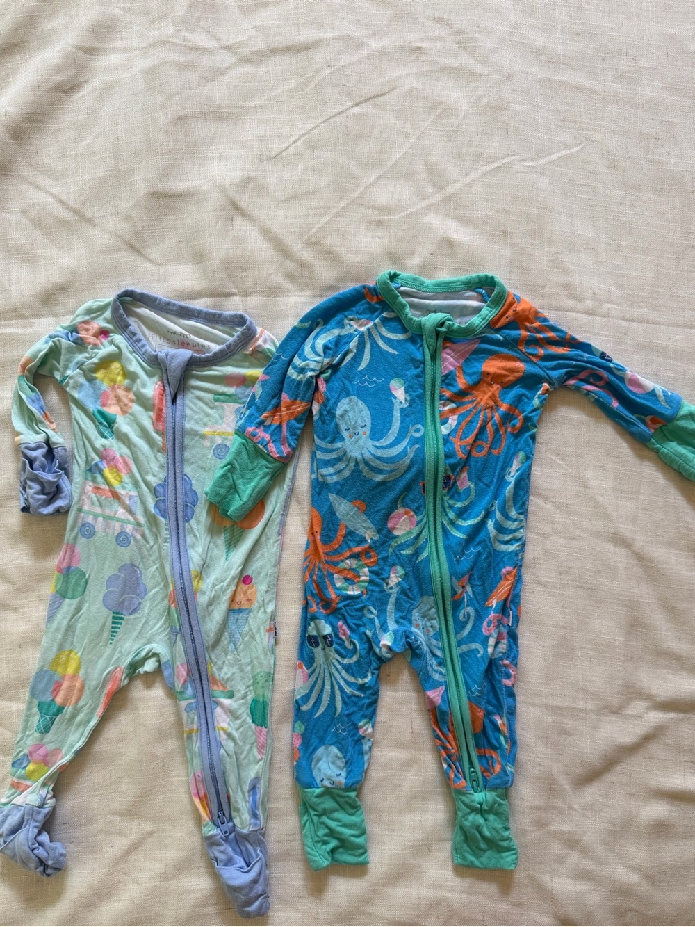 Little Sleepies pajamas - summer prints - newborn